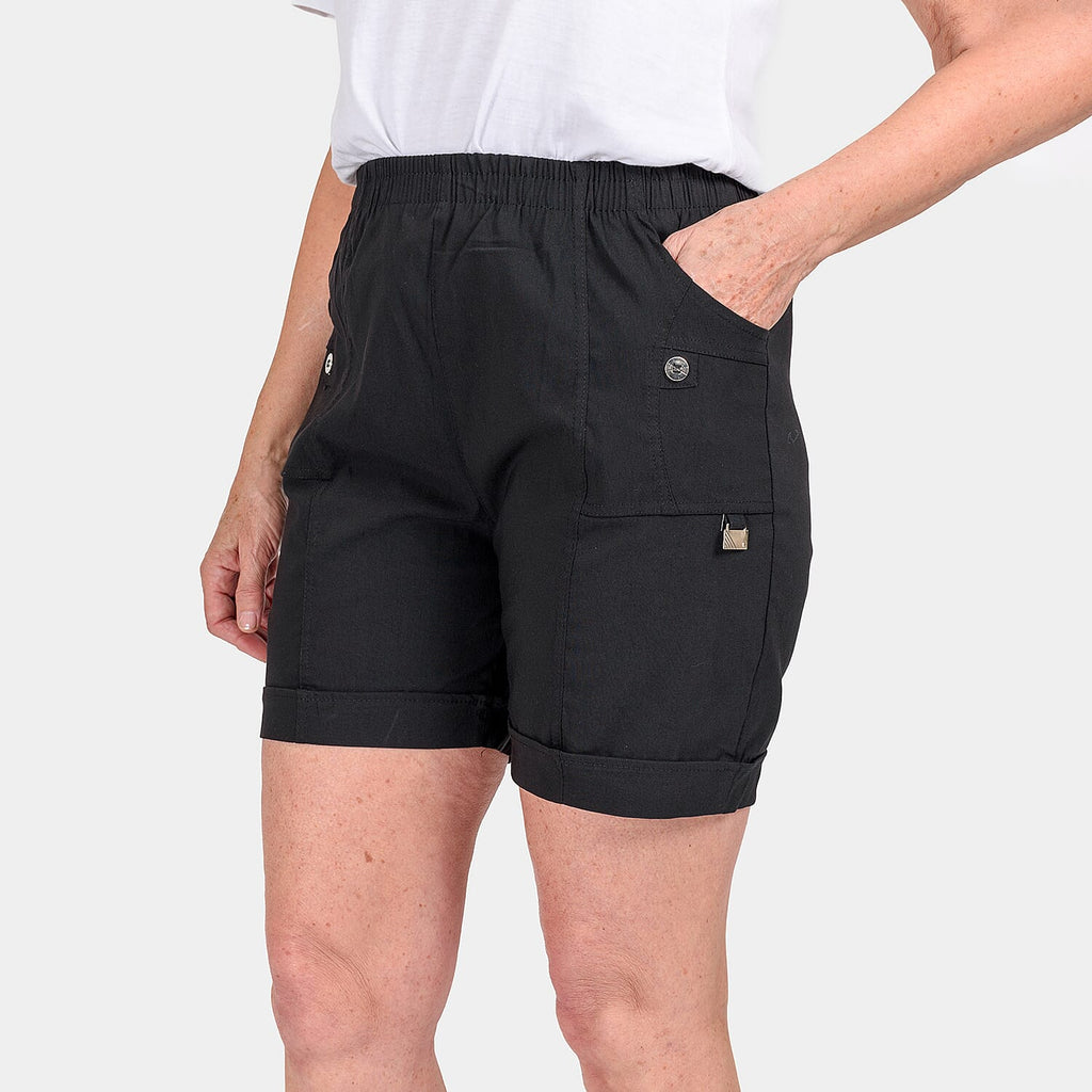 Pure and Natural Woven Short (Size 12) - Black_7799169_3