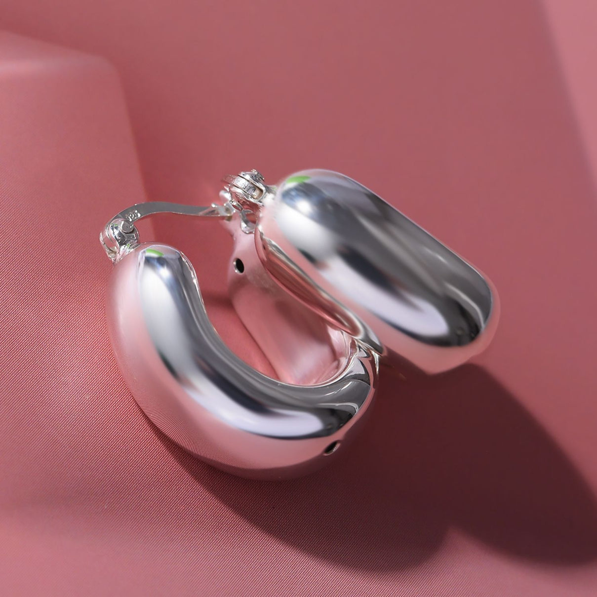 JCK Vegas Closeout - Sterling Silver Huggie Earrings 7801268 1
