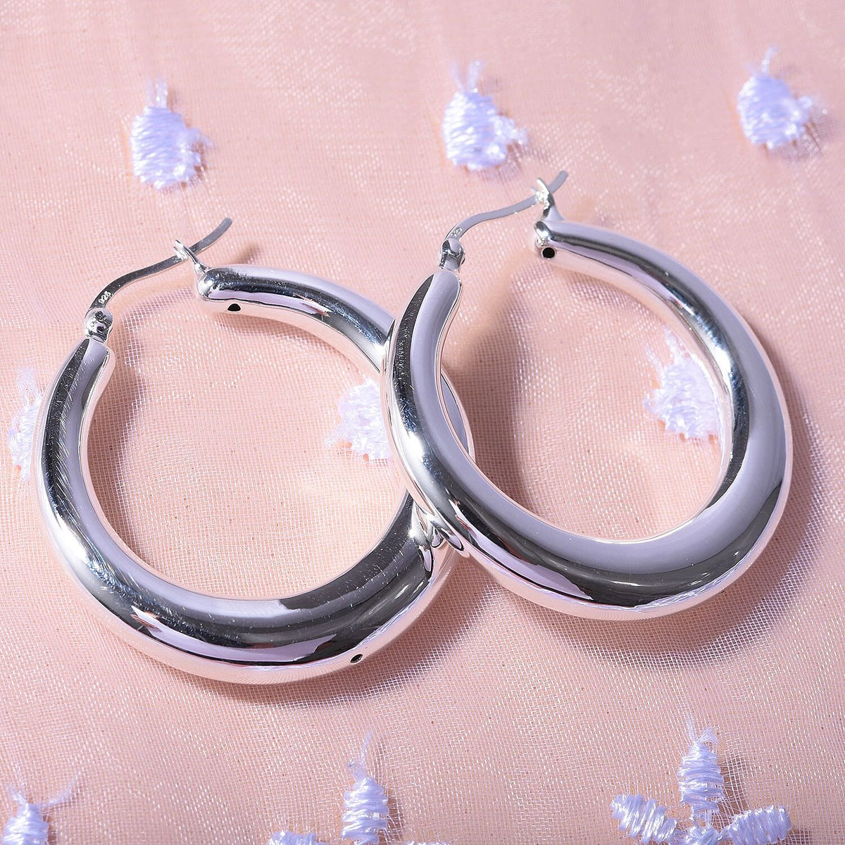 JCK Vegas Closeout - Sterling Silver Hoop Earrings 7801270 1