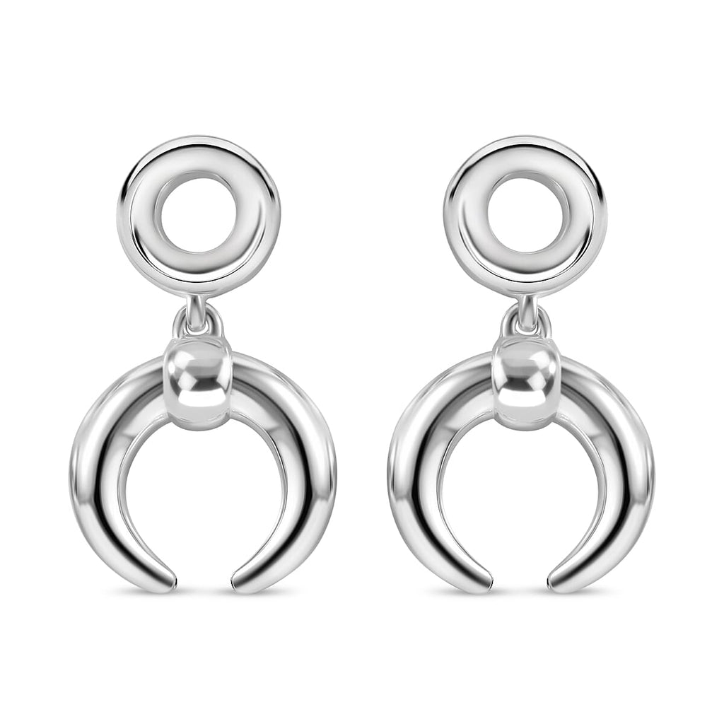 JCK Vegas Closeout - Sterling Silver Horseshoe Earrings, Silver Wt. 8 Gms