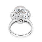 White Edison Pearl & Natural Zircon Ring in Rhodium Overlay Sterling Silver 10.68 Ct._7801629_4