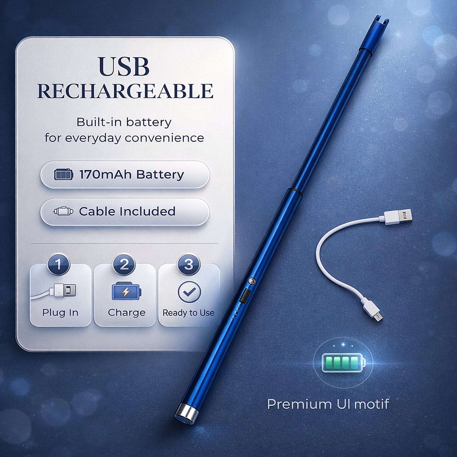 Extended Electronic Lighter with USB Charging - 50cm 7803007 3