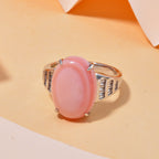 Queen Conch Shell & Zircon Ring in Rhodium Overlay Sterling Silver 10.27 Ct._7804055_1