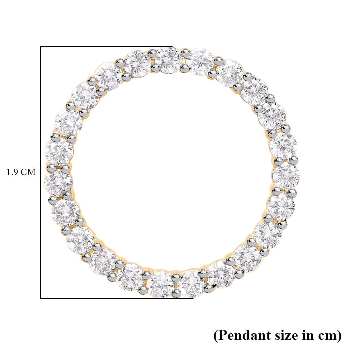 LUXURIANT 1 Ct. Lab Grown Diamond Cluster Pendant in 14K Yellow Gold 7804115 5