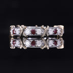 Rare Purple Diamond and White Diamond Ring in 9K Yellow & White Gold Ring 1.00 Cts