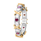 Rare Purple Diamond and White Diamond Ring in 9K Yellow & White Gold Ring 1.00 Cts