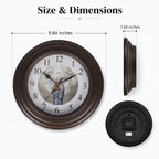 Clock (Size - One Size) - Brown & White_7805172_3