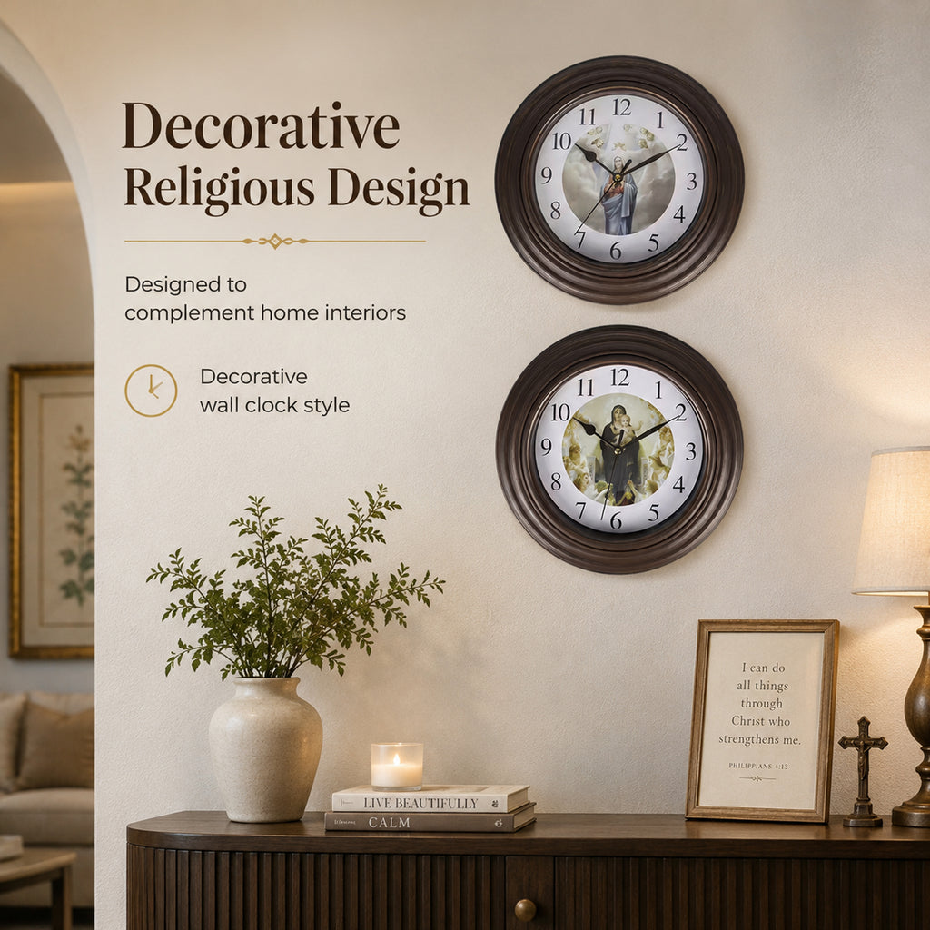 Clock (Size - One Size) - Brown & White_7805172_6