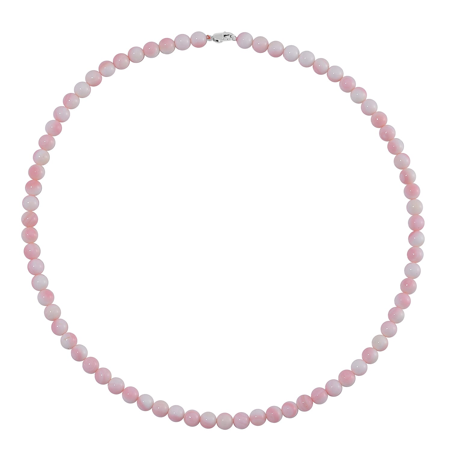 Rhapsody - 950 Platinum AAAA Pink Conch Shell Beads Necklace (Size - 20) 170.00 Ct 7805508 2