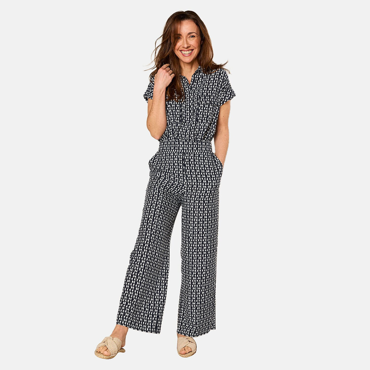 Emreco Lightweight Wide Leg Trousers V32550605 0