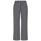 Emreco Lightweight Wide Leg Print Trouser (Size 14) - Navy_7805857_3