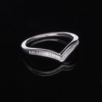 Designer Inspired - Natural White Diamond (I3/G-H) Wishbone Ring in Platinum Overlay Sterling Silver_7806434_1