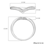 Designer Inspired - Natural White Diamond (I3/G-H) Wishbone Ring in Platinum Overlay Sterling Silver_7806434_5