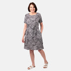 Pure and Natural 100% Viscose Woven Dress (Size M) - Black_7806510