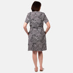 Pure and Natural 100% Viscose Woven Dress (Size M) - Black_7806510_2