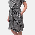Pure and Natural 100% Viscose Woven Dress (Size M) - Black_7806510_3