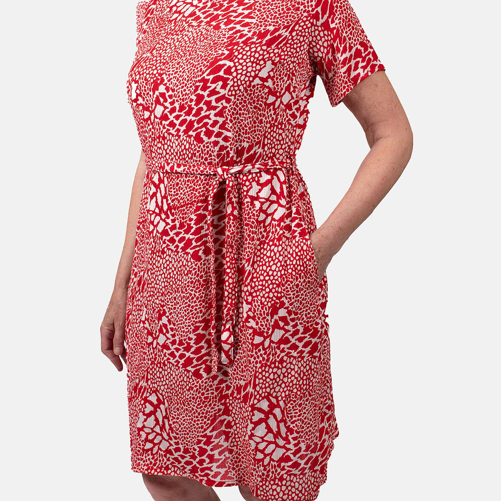 Pure and Natural 100% Viscose Woven Dress (Size L) - Red_7806519_3