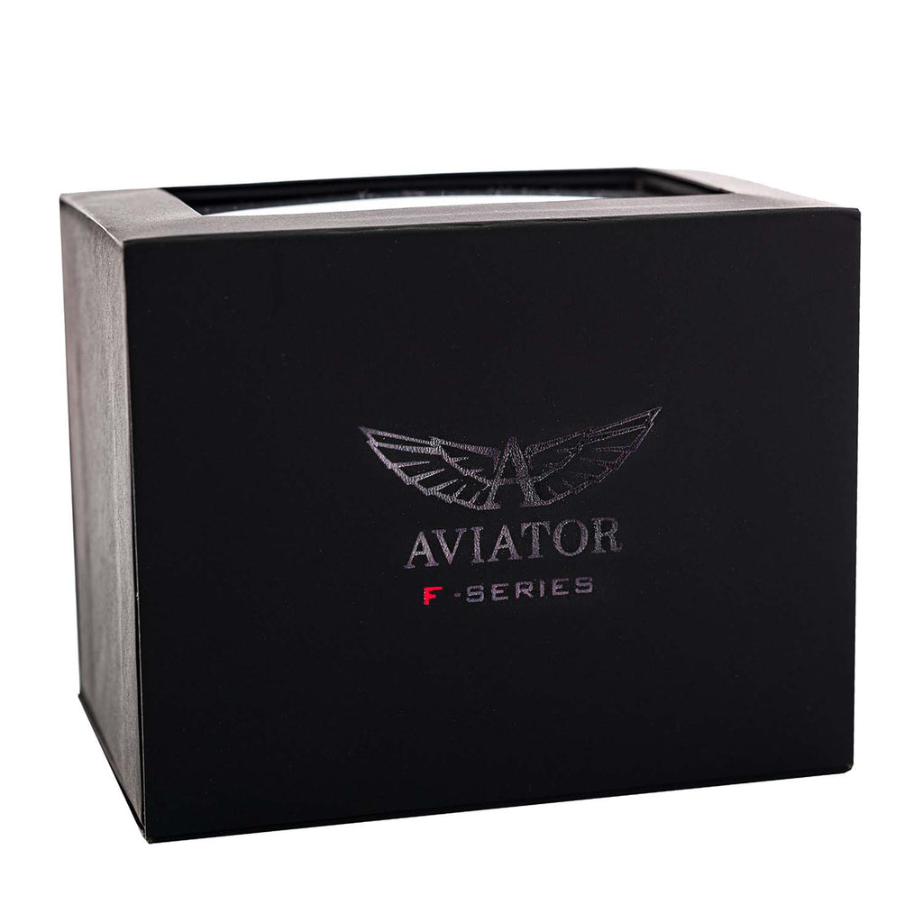 Aviator Analogue Quartz Movt. F Series World Cities Mens Luxury Watch with Date and world timer  in Genuine Leather Strap, 10ATM (100 metres) - Black_7807093_5