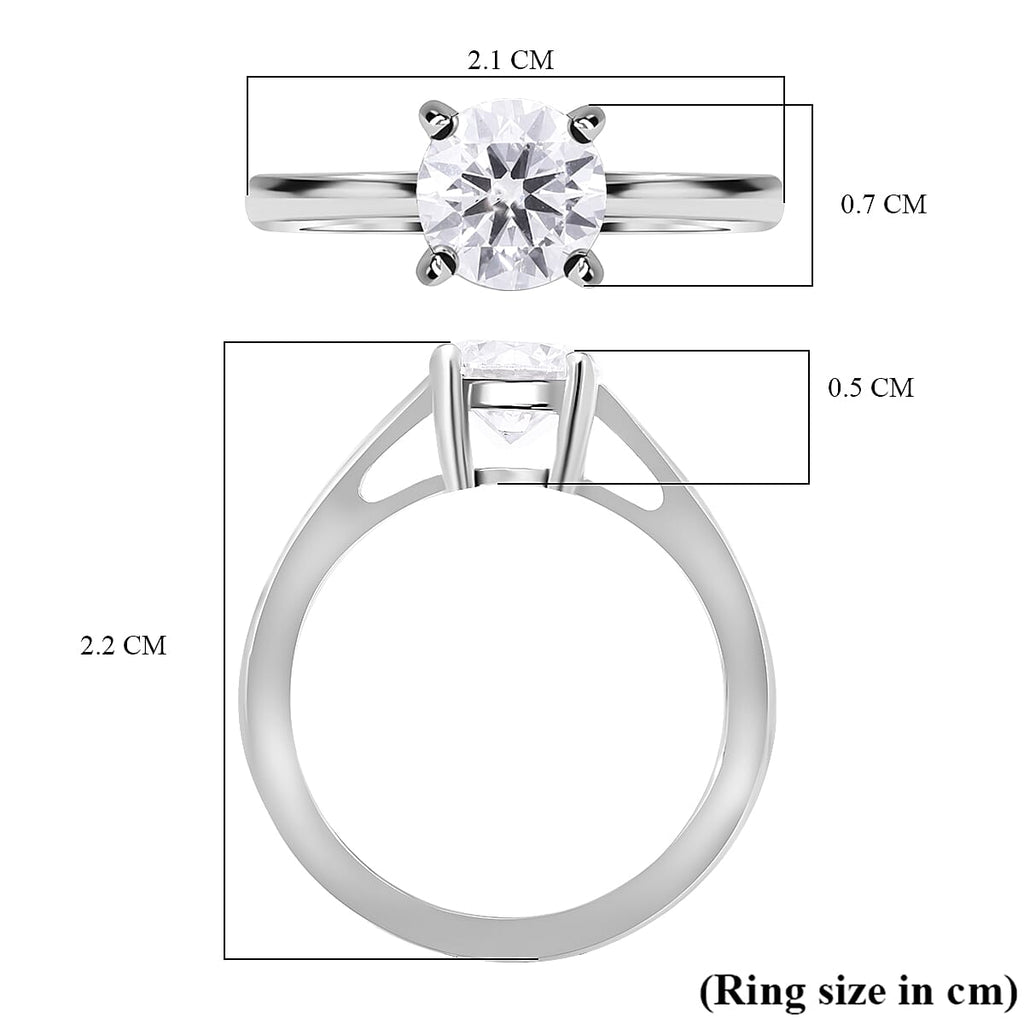 950 Platinum  VS  Lab Grown Diamond  D, VS Ring 1.00 ct,  Platinum Wt. 5 Gms  1.000  Ct.
