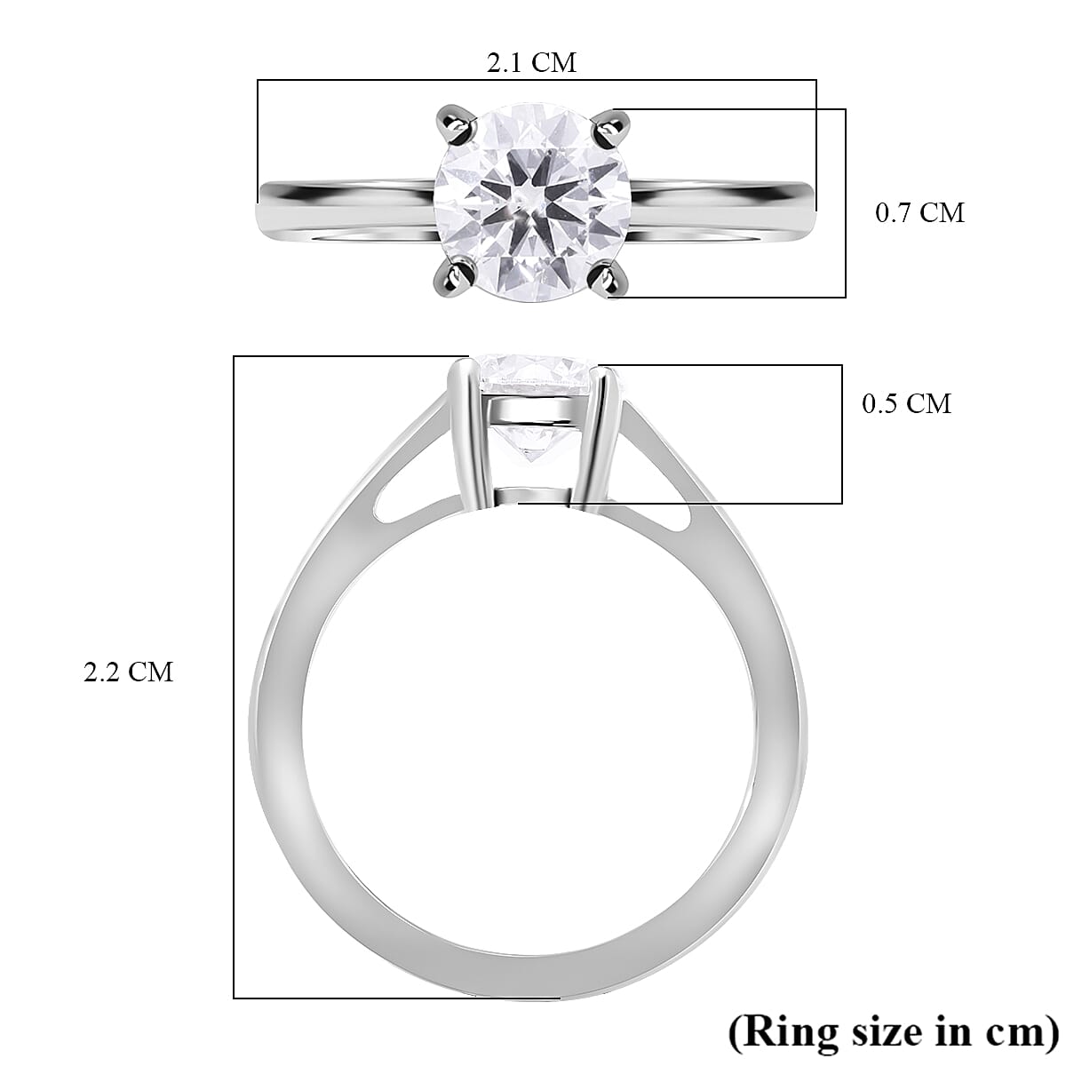 LUXURIANT 1 Ct. Lab Grown Diamond Solitaire Ring in 950 Platinum 7807816 6