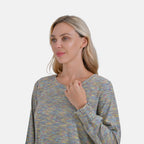 La Marey R-neck Long Sleeve Top (Size 12 to 14) - Green & Blue_7807886_3