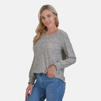 La Marey R-neck Long Sleeve Top (Size 16 to 18) - Green & Blue_7807888_2