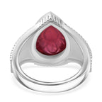 Royal Bali Collection - African Ruby Solitaire Ring in Rhodium Overlay Sterling Silver 8.00 Ct_7808296_4