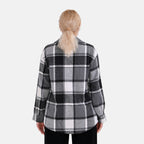 La Marey Check Pattern Long Length Shirt (Size M) - Black_7809867_1