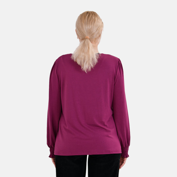 La Marey V-neck Lace Top (Size L) - Purple 7809968 2