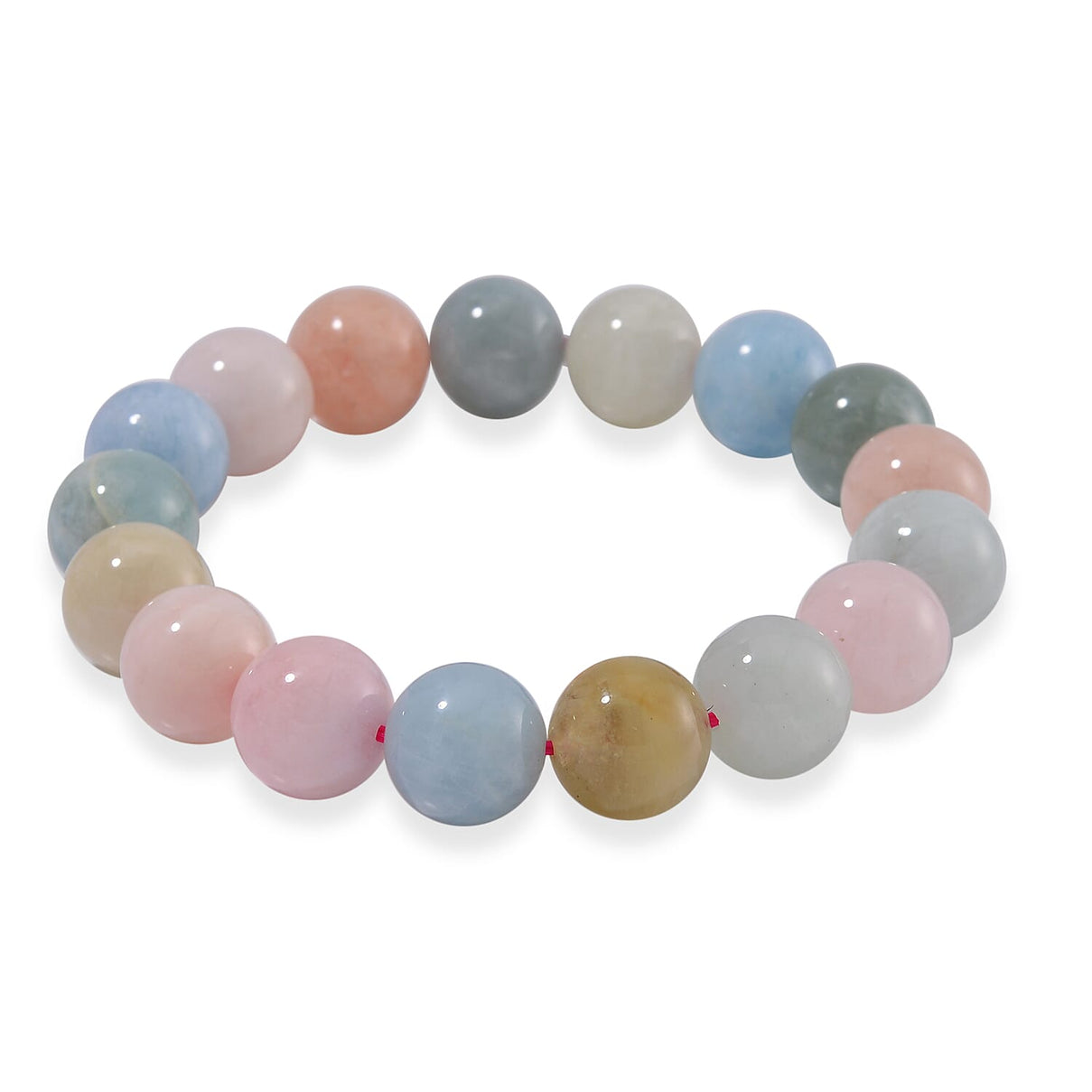 Multi Beryl Stone Stretchable Bead Bracelet 180 ct. 7810162 0