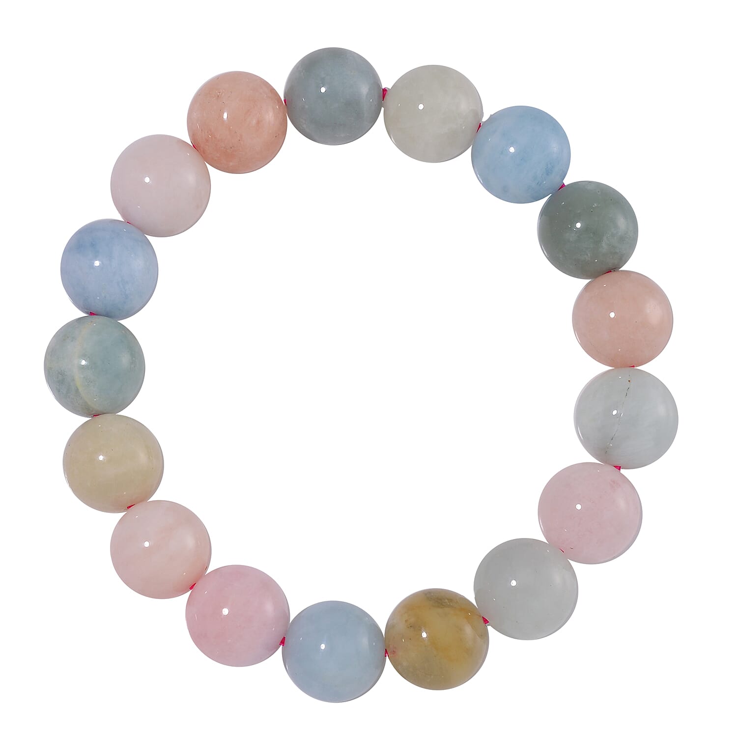 Multi Beryl Stone Stretchable Bead Bracelet 180 ct. 7810162 3