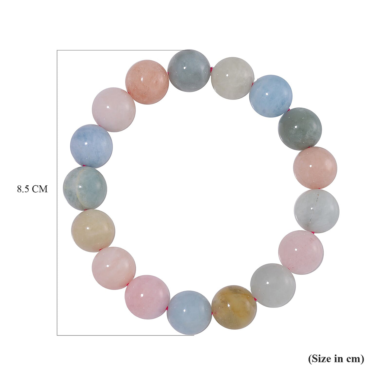 Multi Beryl Stone Stretchable Bead Bracelet 180 ct. 7810162 5