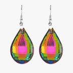 White Magic Color Crystal  Earring Pure White Stainless Steel
