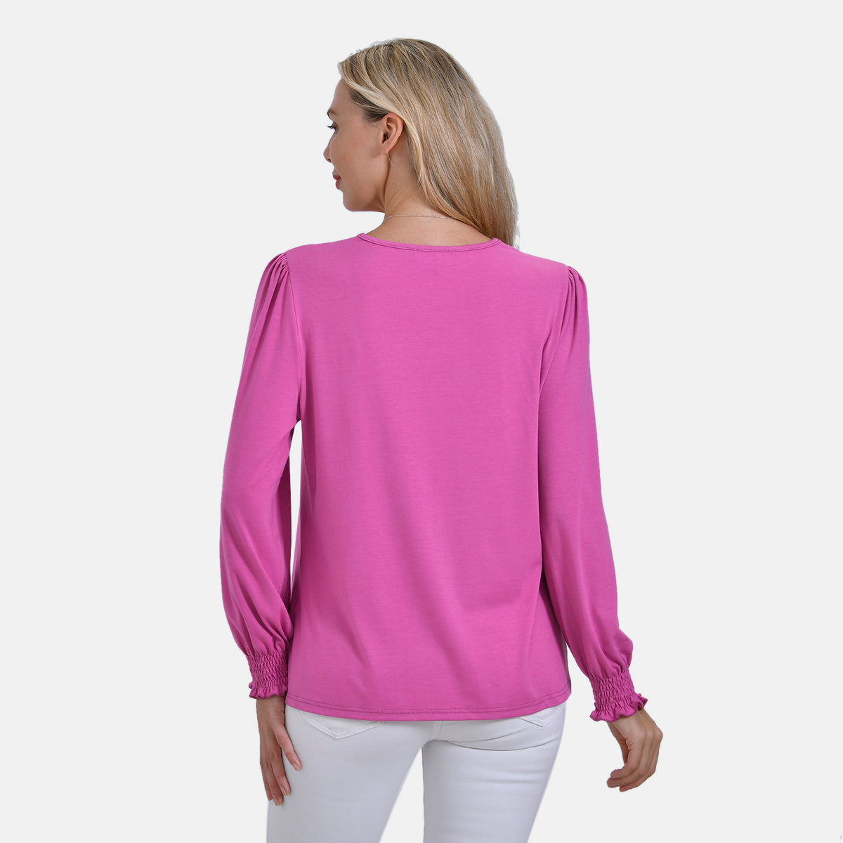 La Marey V-Neck Long Sleeve Jersey Top V32515992 2