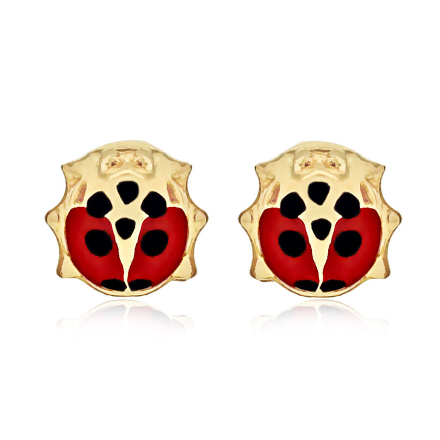 9K Gold Ladybird Stud Earrings 7812683 1