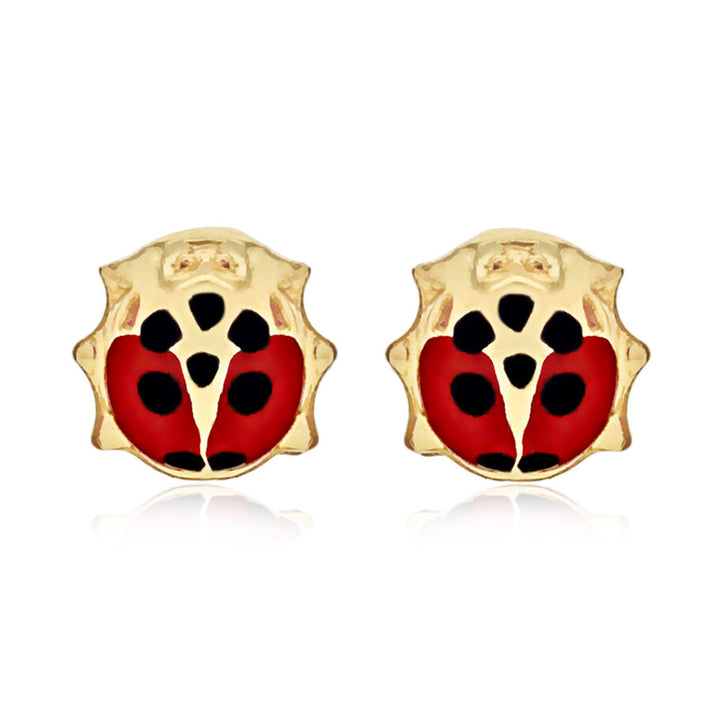 9K Gold Ladybird Stud Earrings 7812683 2