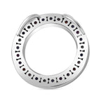 Multi Colour Cubic Zirconia Pendant in Rhodium Overlay Sterling Silver 1.71 Ct.
