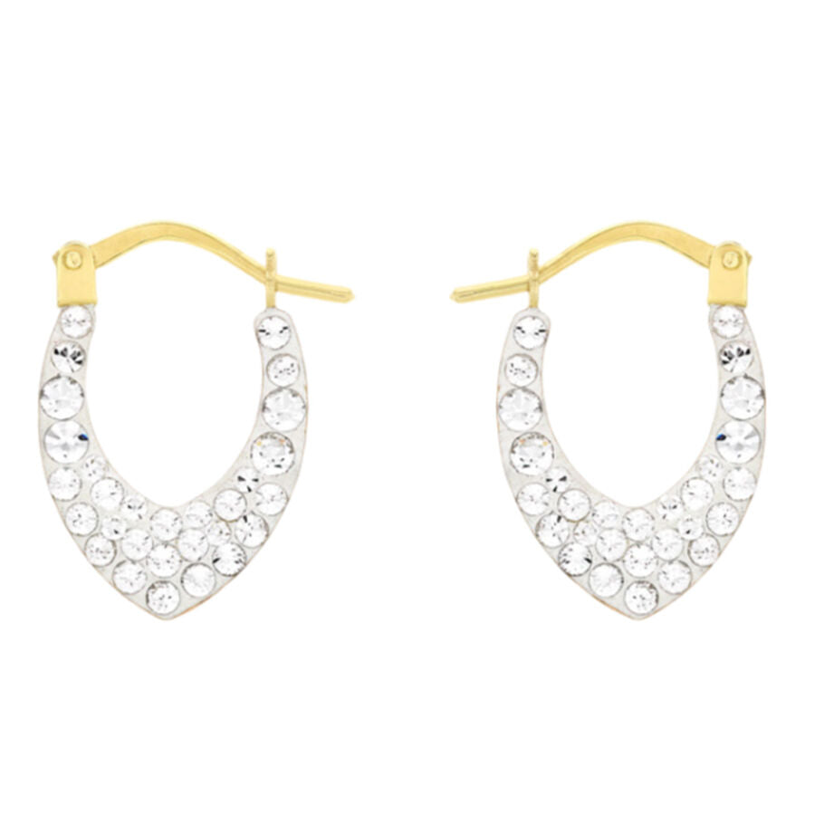 9K Gold Crystalique Diamond Shape Earrings 7813534 0