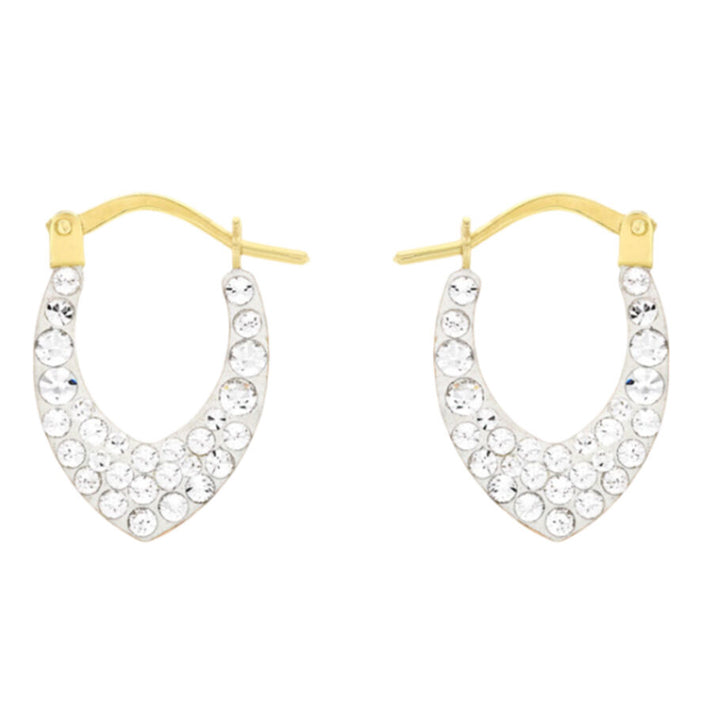 9K Gold Crystalique Diamond Shape Earrings 7813534 1