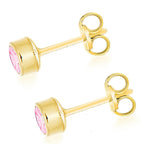 9K Yellow Gold  A   Pink Cubic Zirconia  Earring 0.90 ct,  Gold Wt. 0.44 Gms  0.900  Ct._7813644_4