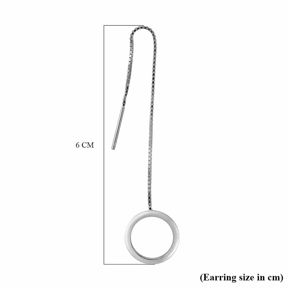 JCK Vegas Closeout - Rhodium Overlay Sterling Silver Threader Earrings 7813735 2