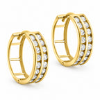 9K Yellow Gold  A   White Cubic Zirconia  Earring 2.24 pc,  Gold Wt. 2.2 Gms  2.240  Ct._7814055