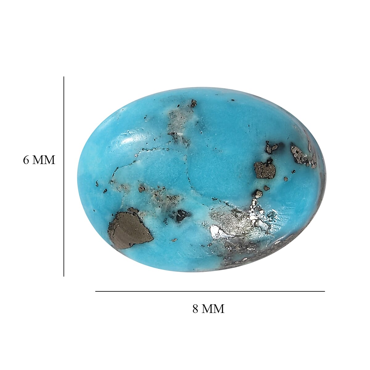 Empyrean Blue Turquoise Loose Gemstone in Oval Shape (8x6mm) 7814316 5