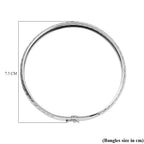 JCK Vegas Closeout - Diamond Cut Bangle in Sterling Silver (Size 7.5)