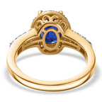 D'Joy - Kyanite & White Zircon Halo Ring in 18K Vermeil Yellow Gold Plated Sterling Silver 3.08 Ct._7814862_4