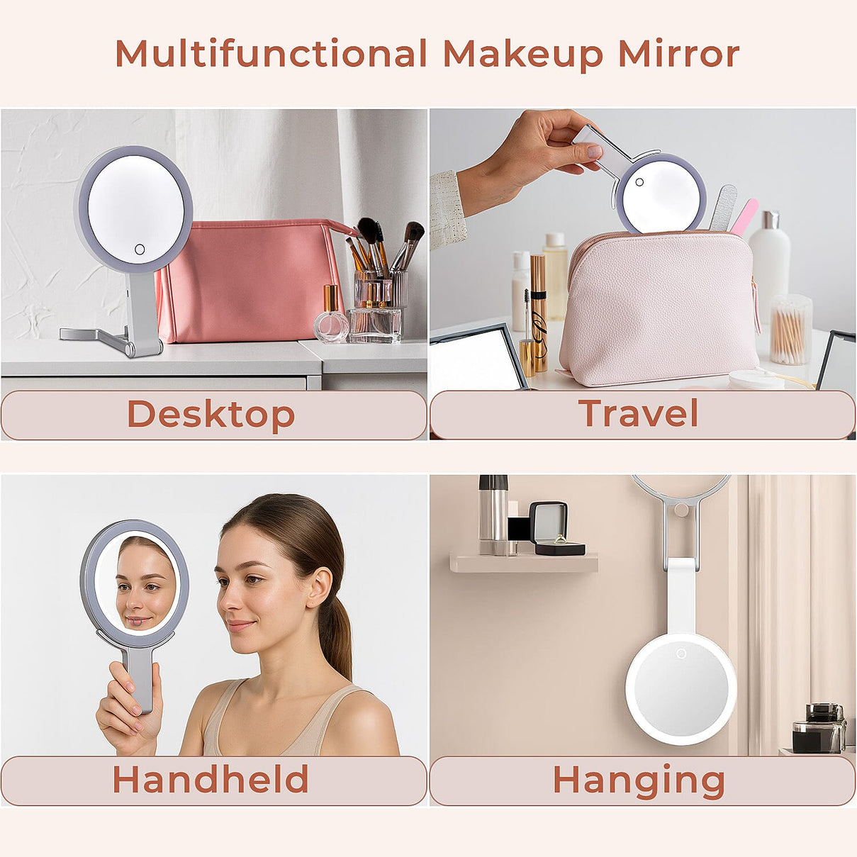 LED Cosmetic Mirror with 1X and 20X Magnification 7816613 2