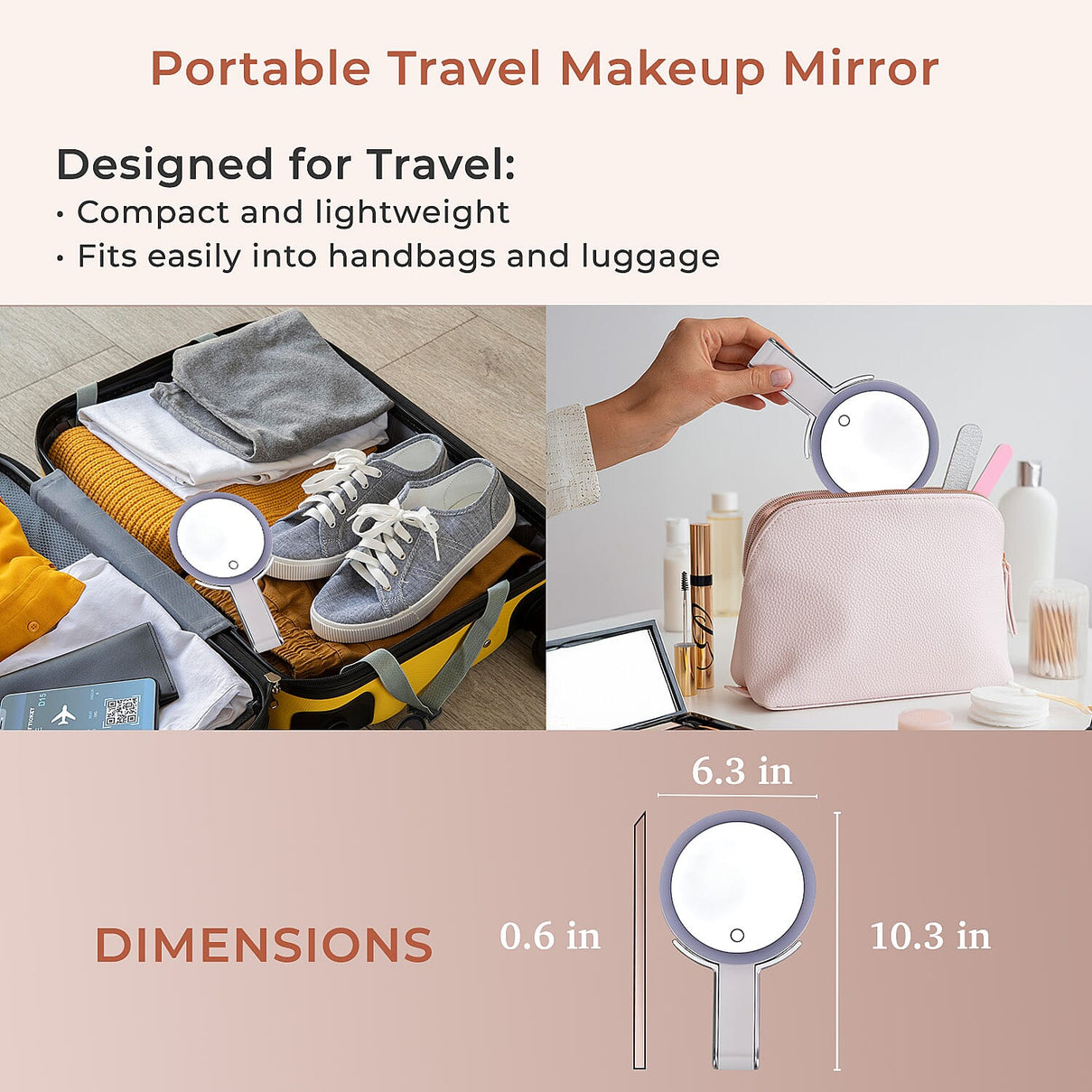 LED Cosmetic Mirror with 1X and 20X Magnification 7816613 6