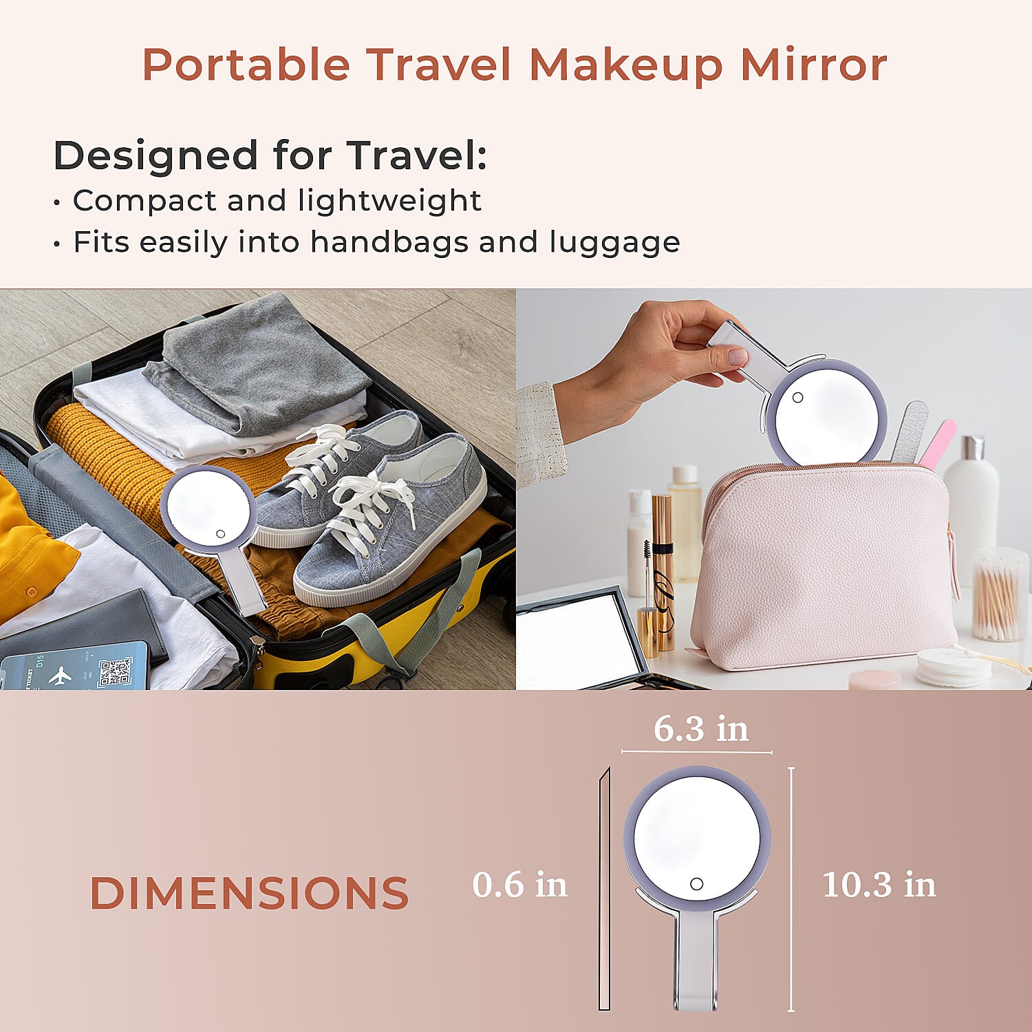 LED Cosmetic Mirror with 1X and 20X Magnification 7816613 6
