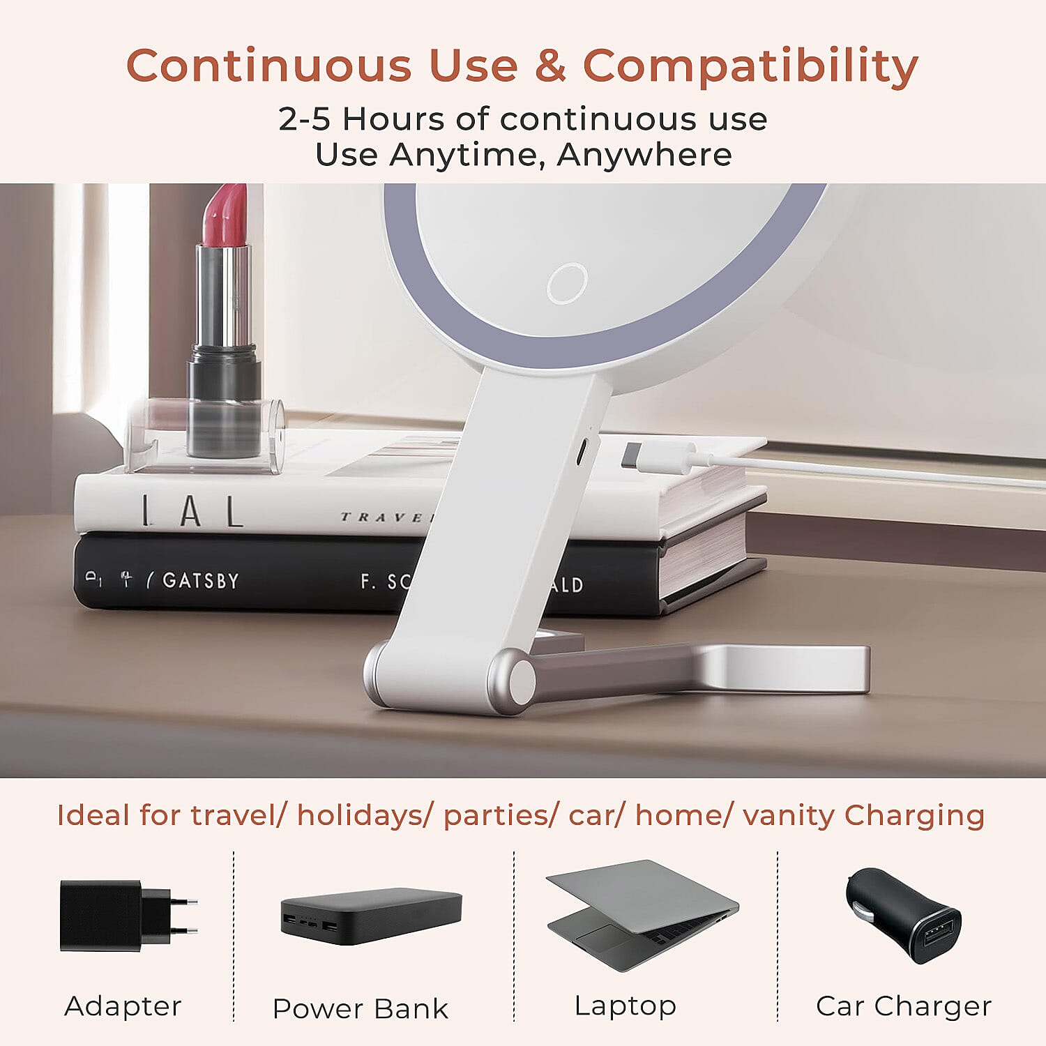 LED Cosmetic Mirror with 1X and 20X Magnification 7816613 7