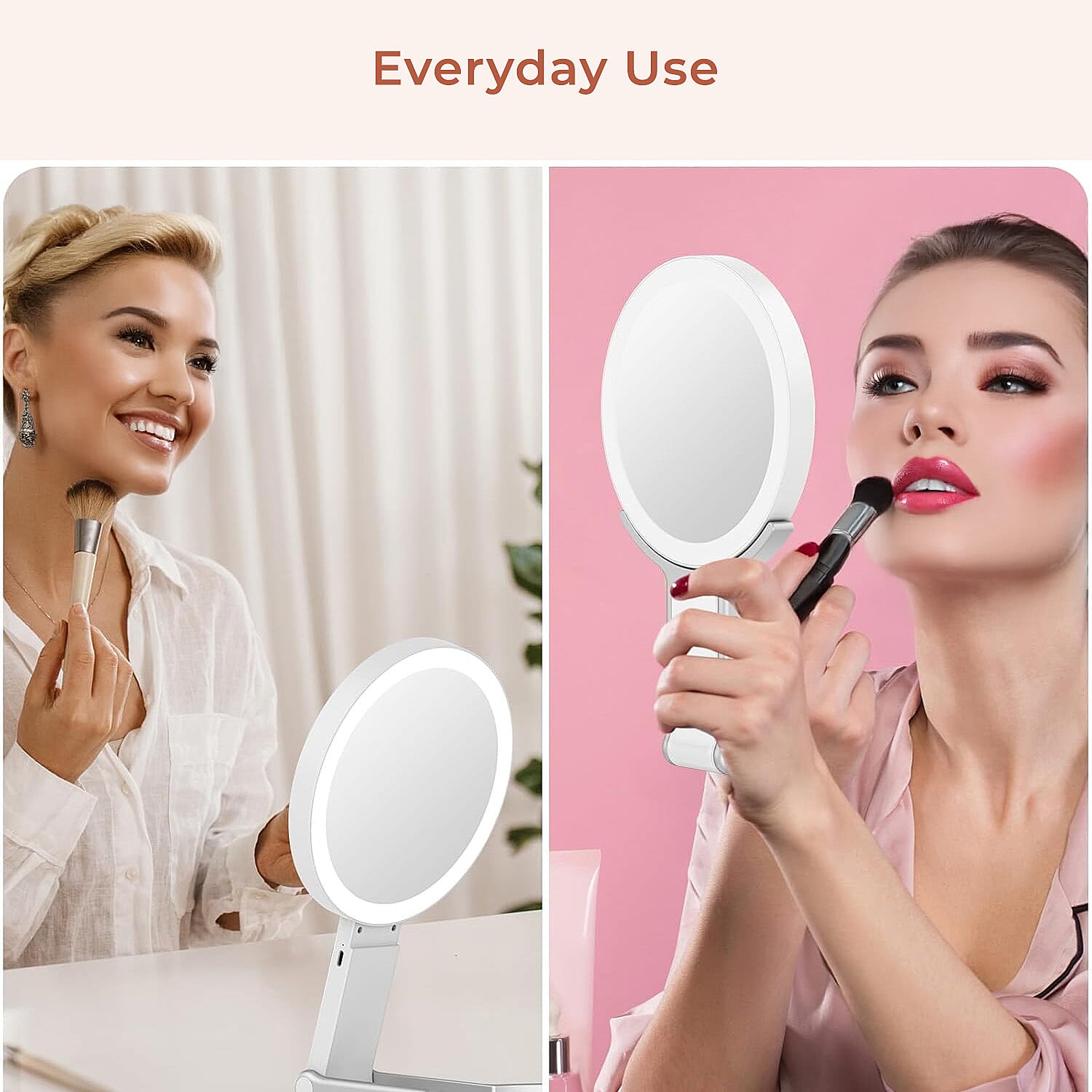 LED Cosmetic Mirror with 1X and 20X Magnification 7816613 8